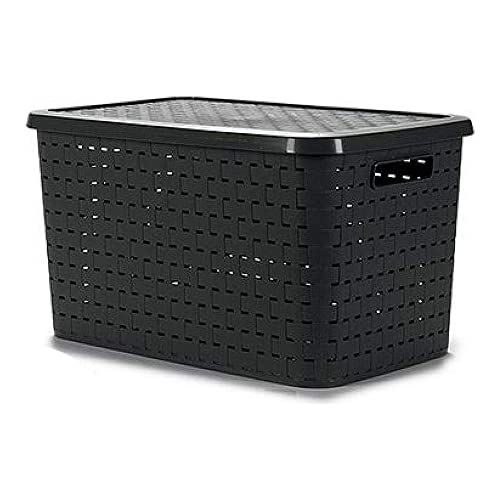 BigBuy Home S3603402 Aufbewahrungsbox mit Deckel, Kunststoff, 75 l, 40,5 x 34 x 58,5 cm von BigBuy Home