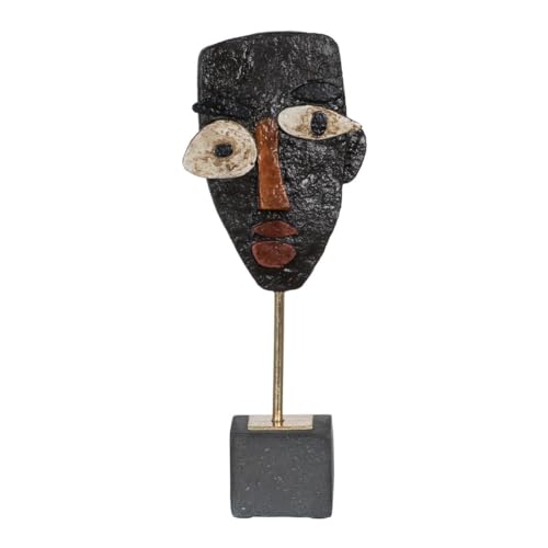 BigBuy Home Skulptur Maske Braun Schwarz 52 x 35 x 41,5 cm von BigBuy Home