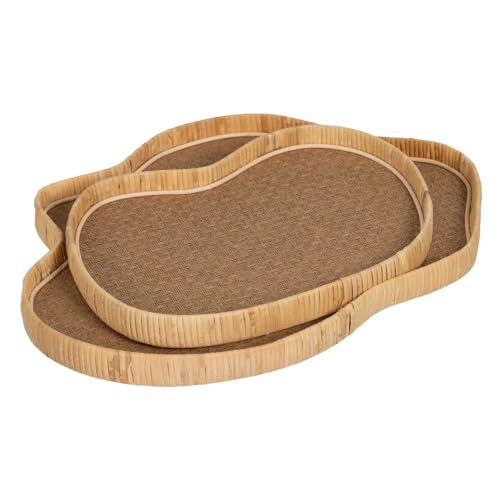 BigBuy Home Tablett Natur 46,5 x 34 x 3,5 cm (2 Stück) von BigBuy Home