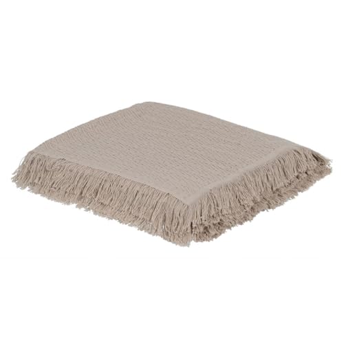 BigBuy Home Tagesdecke, Hellbraun, Fischgrätenmuster, 180 x 260 cm von BigBuy Home