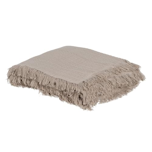 BigBuy Home Tagesdecke, Hellbraun, Fischgrätenmuster, 280 x 260 cm von BigBuy Home