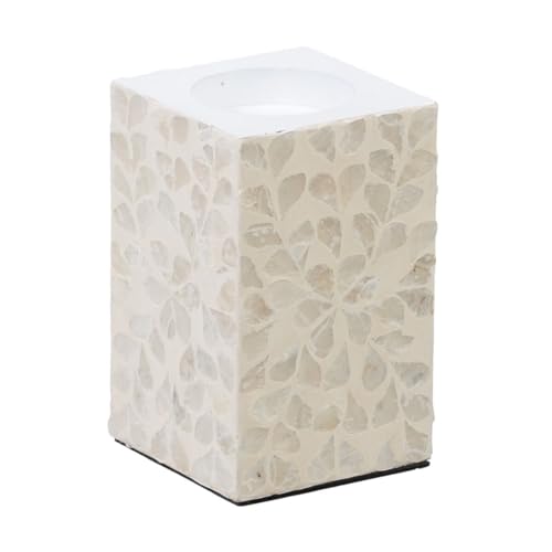 BigBuy Home Teelichthalter, Beige, Perlmutt, MDF, 10,5 x 10,5 x 16 cm BigBuy Home Teelichthalter, Beige, Perlmutt, MDF, 10,5 x 10,5 x 16 cm von BigBuy Home