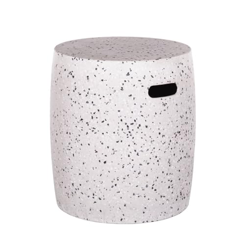 BigBuy Home Terrazzo Hocker, Weiß, 40 x 40 x 45 cm von BigBuy Home