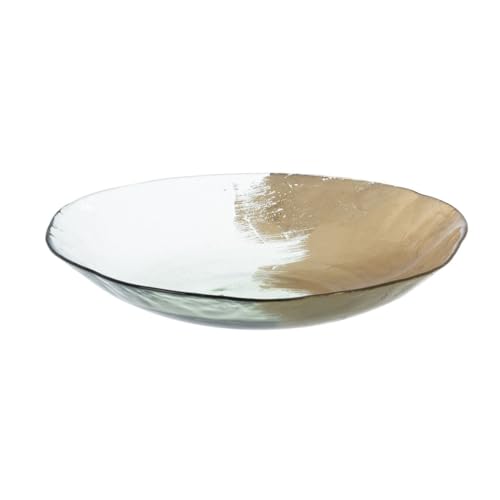 BigBuy Home Tischmitte, goldfarben, Glas, 29 x 29 x 5 cm von BigBuy Home