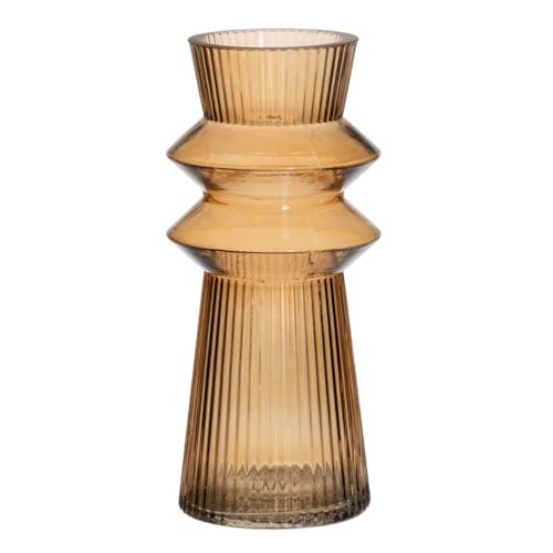 BigBuy Home Vase Bernstein Glas 11,5 x 11,5 x 26,5 cm von BigBuy Home