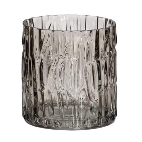 BigBuy Home Vase Grau Glas 12 x 12 x 12 cm von BigBuy Home