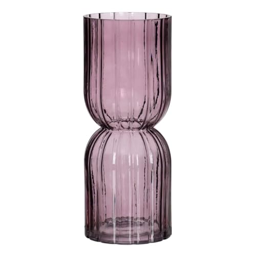BigBuy Home Vase Malve Glas 12 x 12 x 30 cm von BigBuy Home