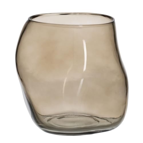 BigBuy Home Vase Taupe Glas 18,5 x 19,5 x 19,5 cm von BigBuy Home