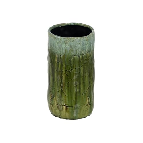 BigBuy Home Vase grün Keramik 17,5 x 17,5 x 33 cm von BigBuy Home
