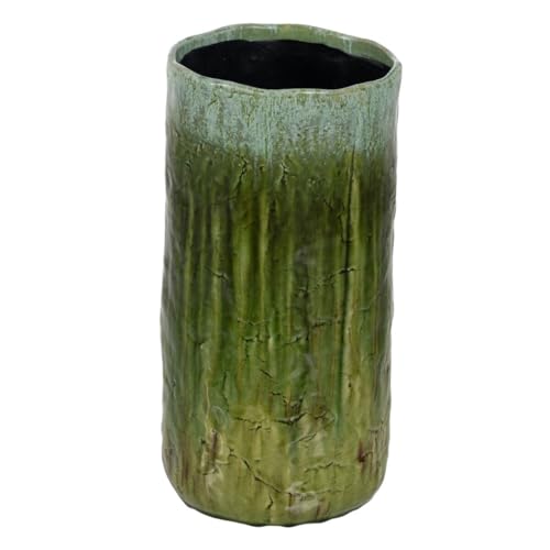 BigBuy Home Vase grün Keramik 21 x 21 x 41 cm von BigBuy Home