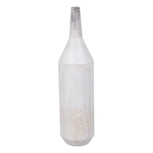 BigBuy Home Vase weiß Eisen 15 x 15 x 60,5 cm von BigBuy Home