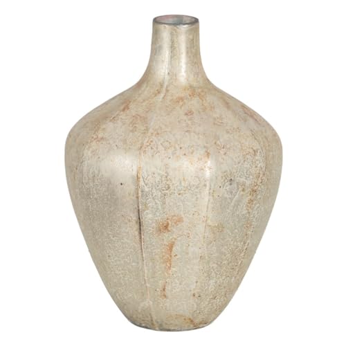 BigBuy Home Vase weiß Glas 18 x 18 x 25 cm von BigBuy Home