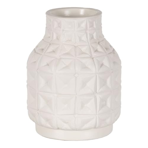 BigBuy Home Vase weiß Keramik 22 x 22 x 28 cm von BigBuy Home