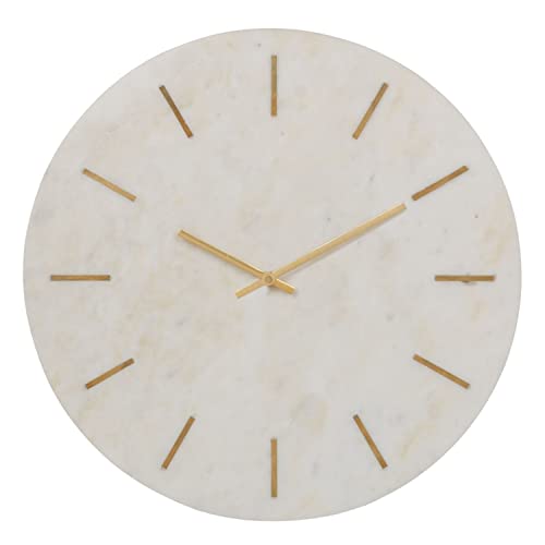 BigBuy Home Wanduhr 41 x 2 x 41 cm weiß marmoriert von BigBuy Home