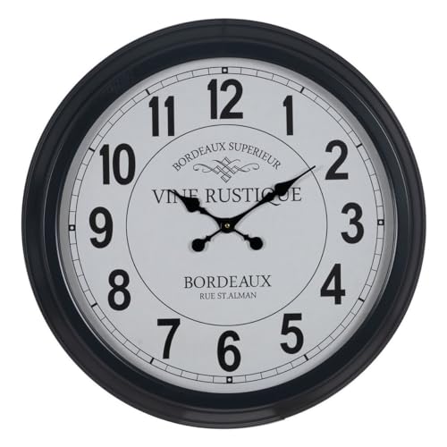 BigBuy Home Wanduhr Weiß Schwarz Eisen 70 x 70 x 6,5 cm von BigBuy Home