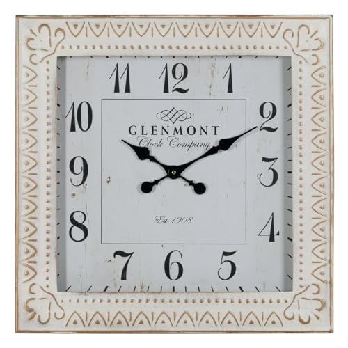 BigBuy Home Wanduhr weiß Eisen 60 x 60 x 6,5 cm von BigBuy Home