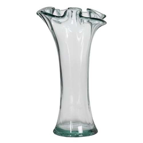 BigBuy Home We Care Vase aus recyceltem Glas, Beige, 20 x 20 x 30 cm von BigBuy Home