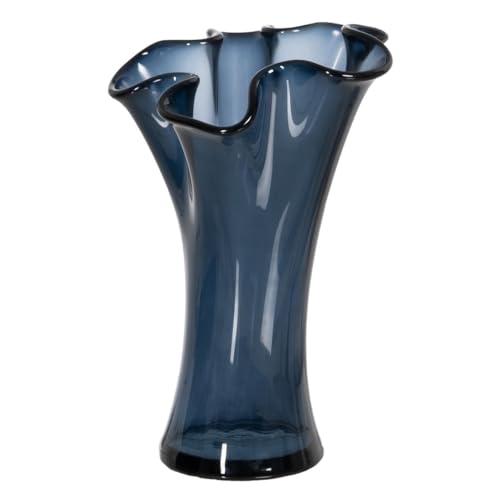 BigBuy Home We Care Vase aus recyceltem Glas, Blau, 20 x 20 x 30 cm von BigBuy Home