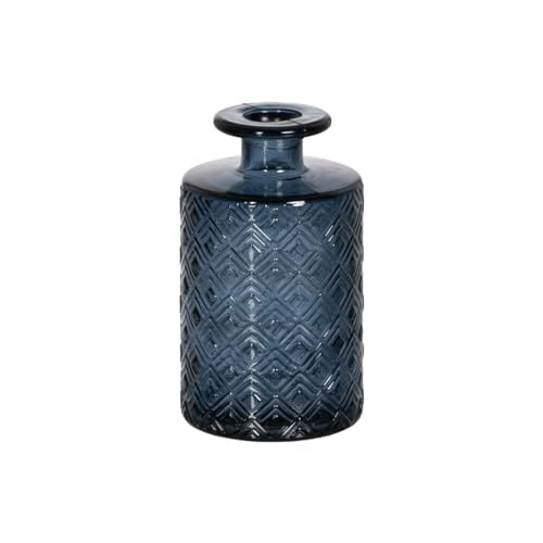 BigBuy Home We Care Vase aus recyceltem Glas, Blau, 9 x 9 x 16 cm von BigBuy Home