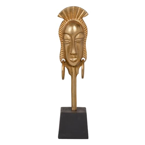 Dekorative Figur 11 x 10,5 x 46 cm schwarz gold afrikanisches von BigBuy Home