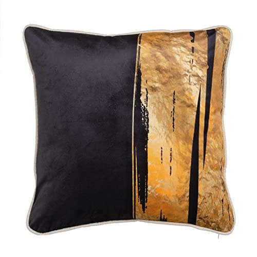 BigBuy Home Kissen Schwarz Gold Polyester 45 x 45 cm von BigBuy Home