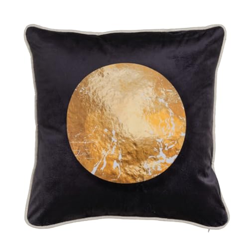 BigBuy Home Kissen Schwarz Gold Polyester 45 x 45 cm von BigBuy Home