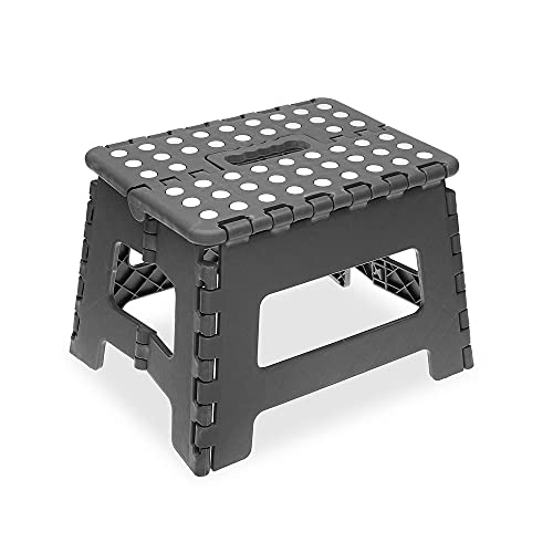 Klapphocker Step grau (22 x 22 x 29 cm) von BigBuy Home