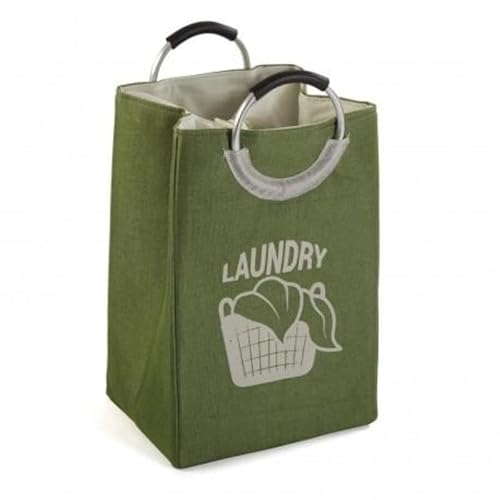 Laundry Minimalistischer Wäschekorb aus Polyester, 30 x 55 x 36 cm, Grün von BigBuy Home