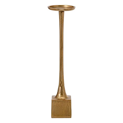 Teelichthalter 12 x 12 x 48,5 cm Gold Aluminium Teelichthalter 12 x 12 x 48,5 cm Gold Aluminium von BigBuy Home