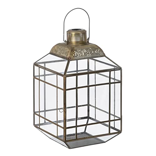 Teelichthalter 25 x 25 x 43 cm Glas Gold Metall Teelichthalter 25 x 25 x 43 cm Glas Gold Metall von BigBuy Home