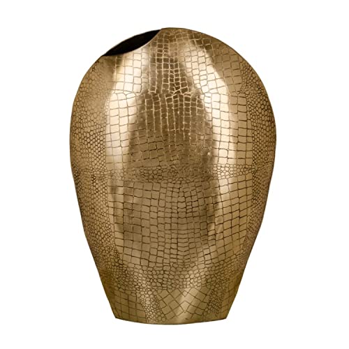 Vase 34x14x48cm Gold Metall von BigBuy Home