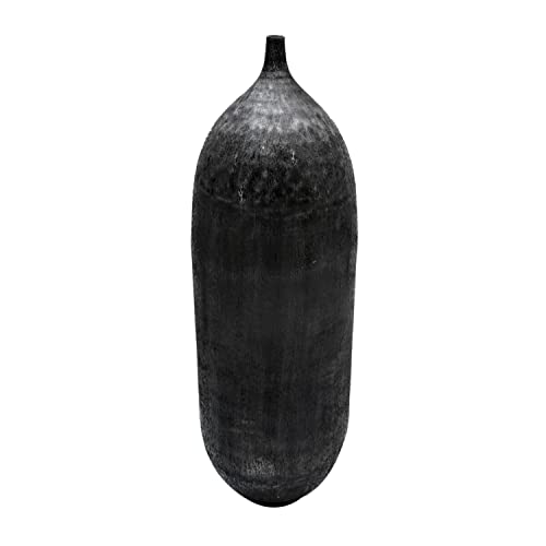 Vase schwarz 33 x 33 x 120 cm Aluminium von BigBuy Home
