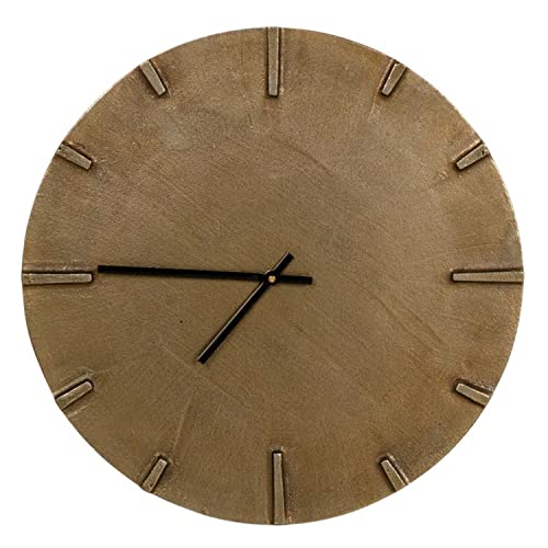 Wanduhr, 38 x 1 x 38 cm, goldfarben, Aluminium von BigBuy Home