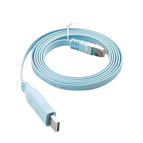 BigCheer 1,8m USB zu RJ45 Konsolenkabel, Kompatibel mit Cisco, Hochleistungsfähiges Kabel für Netzwerkgeräte wie Switches, Router, Firewalls, Server - Unterstützt Windows, Linux, Mac OS von BigCheer