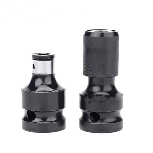 2 Stück Schlagschrauber adapter, Bithalter Stecknuss Adapter, 1/2 auf 1/4 Zoll Bit Adapter, Schlagschrauber Zubehör für Schlagratschenschlüssel Schraubendreher Bit-Halter von BigCheer