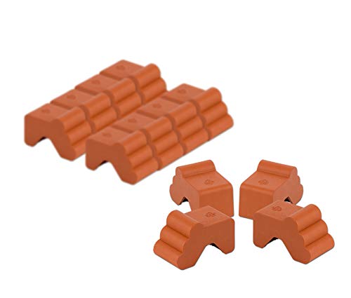 BigDean 12x Blumentopf Füßchen Terracotta Braun Pflanzkübel Untersetzer extra stabile Kunststoff Füße von BigDean