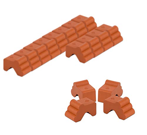 BigDean 16x Blumentopf Füßchen Terracotta Braun Pflanzkübel Untersetzer extra stabile Kunststoff Füße von BigDean