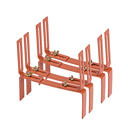 BigDean 4 Stück Blumenkastenhalter terrakotta Standard H-Form Kasten Halter Balkonkastenhalter von BigDean