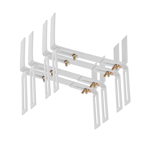 BigDean 4 Stück Blumenkastenhalter weiß Standard H-Form Kasten Halter Balkonkastenhalter von BigDean