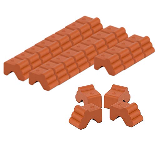 BigDean 24x Blumentopf Füßchen Terracotta Braun Pflanzkübel Untersetzer extra stabile Kunststoff Füße von BigDean