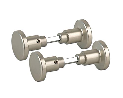 BigDean 2x Aluminium Zimmertürknöpfe Knopfdrücker - beschichtetes Aluminium - zum aufdrehen von Türen - ideal als Schutz vor unbeabsichtigem Türöffnen von BigDean