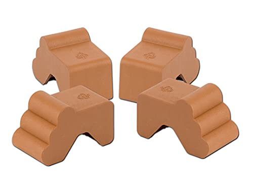 BigDean 4x Blumentopf Füßchen Terracotta hellbraun Pflanzkübel Untersetzer extra stabile Kunststoff Füße von BigDean