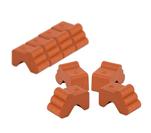 BigDean 8x Blumentopf Füßchen Terracotta Braun Pflanzkübel Untersetzer extra stabile Kunststoff Füße von BigDean