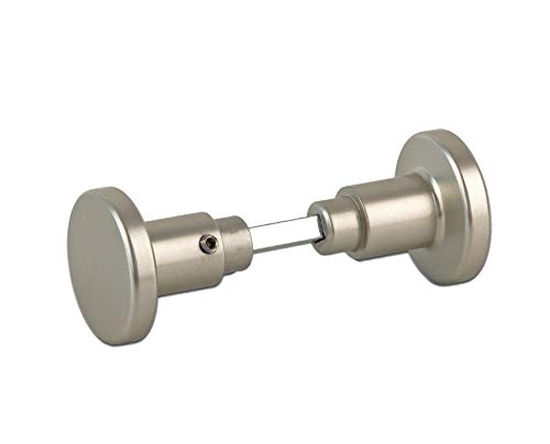 BigDean Aluminium Türknauf Zimmertürknopf Knopfdrücker neusilberfarbig von BigDean