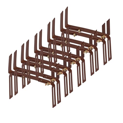 BigDean 10 Stück Blumenkastenhalter braun Standard H-Form Kasten Halter Balkonkastenhalter von BigDean