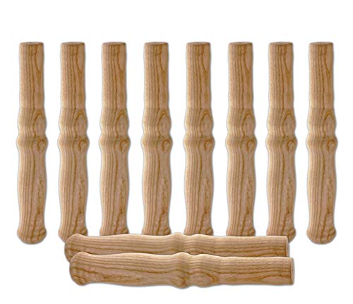 BigDean 10 XXL Holzgriffe für Schiebkarre/Schubkarre ca. 23,5 cm lang 2,5 cm Durchmesser - Hochwertig, flexibel, bereichernd - Ideal für jede Schubkarre/Sackkarre von BigDean
