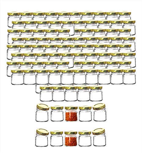 BigDean 100x kleine Marmeladengläser 53 ml - Made in Germany - Gläschen mit Schraub-Deckel - Mini Einmachgläser - Honiggläser - Probiergläser für Gastgeschenke & Hochzeit BigDean 100x kleine Marmeladengläser 53 ml - Made in Germany - Gläschen mit Schraub-Deckel - Mini Einmachgläser - Honiggläser - Probiergläser für Gastgeschenke & Hochzeit von BigDean