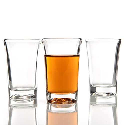 BigDean 12er Set Schnapsgläser 4cl spülmaschinenfest lebensmittelecht - robuste Shotgläser aus Glas - standfest gegen Umkippen - Shot Gläser für Wodka, Ouzo, Sambuca, Tequila von BigDean