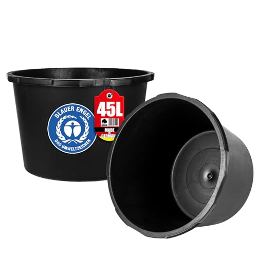 BigDean Mörtelkübel 45 Liter Rund Miniteich Baueimer Mörtelkasten - Ø 50 cm x 33 cm - Speiswanne Zementwanne Mörtelwanne - Made in Germany - Blauer Engel BigDean Mörtelkübel 45 Liter Rund Miniteich Baueimer Mörtelkasten - Ø 50 cm x 33 cm - Speiswanne Zementwanne Mörtelwanne - Made in Germany - Blauer Engel von BigDean