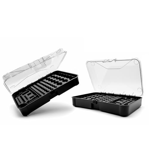 BigDean 2 Stück Batterie Aufbewahrungsbox aus Kunststoff für Batterien & Akkus– Batterie Organizer für einfaches & leichtes Aufbewahren – Batteriebox Made in Europe von BigDean